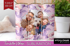 Floral Photo Tumbler PNG - Peony Flower Picture Tumbler Wrap Product Image 1