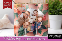 Floral Photo Tumbler PNG - Peony Flower Picture Tumbler Wrap Product Image 1