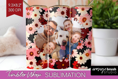Retro Flowers Photo Tumbler PNG - Floral Picture Tumbler Product Image 1