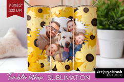 Retro Flowers Photo Tumbler PNG - Floral Picture Tumbler Product Image 1