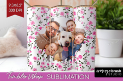 Retro Flowers Photo Tumbler PNG - Floral Picture Tumbler Product Image 1