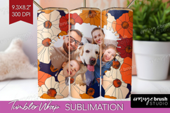 Retro Flowers Photo Tumbler PNG - Floral Picture Tumbler Product Image 1