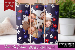 Retro Flowers Photo Tumbler PNG - Floral Picture Tumbler Product Image 1