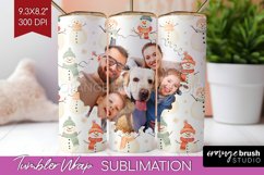 Christmas Photo Tumbler PNG - Snowman Picture Tumbler Wrap Product Image 1