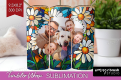 Stained Glass Photo Tumbler PNG - Flowers Picture Tumbler Product Image 1