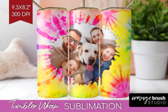Tie Dye Photo Tumbler PNG - Rainbow Picture Tumbler Wrap Product Image 1