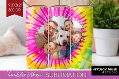 Tie Dye Photo Tumbler PNG - Rainbow Picture Tumbler Wrap Product Image 1