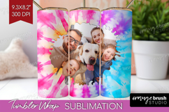 Tie Dye Photo Tumbler PNG - Rainbow Picture Tumbler Wrap Product Image 1