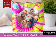 Tie Dye Photo Tumbler PNG - Rainbow Picture Tumbler Wrap Product Image 1