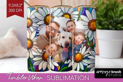 Stained Glass Photo Tumbler PNG - Flowers Picture Tumbler Product Image 1