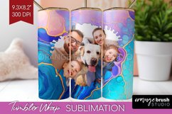 Alcohol Ink Photo Tumbler PNG - Marble Picture Tumbler Wrap Product Image 1