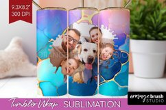 Alcohol Ink Photo Tumbler PNG - Marble Picture Tumbler Wrap Product Image 1