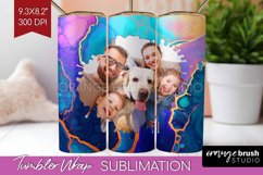 Alcohol Ink Photo Tumbler PNG - Marble Picture Tumbler Wrap Product Image 1