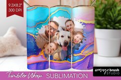Alcohol Ink Photo Tumbler PNG - Marble Picture Tumbler Wrap Product Image 1