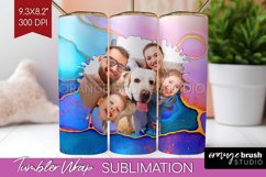 Alcohol Ink Photo Tumbler PNG - Marble Picture Tumbler Wrap Product Image 1