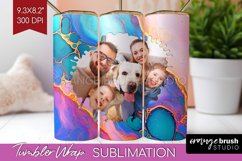 Alcohol Ink Photo Tumbler PNG - Marble Picture Tumbler Wrap Product Image 1