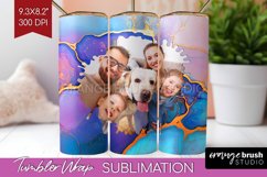 Alcohol Ink Photo Tumbler PNG - Marble Picture Tumbler Wrap Product Image 1