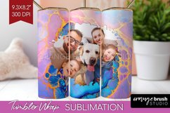 Alcohol Ink Photo Tumbler PNG - Marble Picture Tumbler Wrap Product Image 1