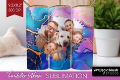 Alcohol Ink Photo Tumbler PNG - Marble Picture Tumbler Wrap Product Image 1