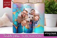 Alcohol Ink Photo Tumbler PNG - Marble Picture Tumbler Wrap Product Image 1