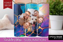 Alcohol Ink Photo Tumbler PNG - Marble Picture Tumbler Wrap Product Image 1