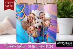 Alcohol Ink Photo Tumbler PNG - Marble Picture Tumbler Wrap Product Image 1