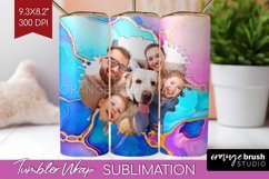 Alcohol Ink Photo Tumbler PNG - Marble Picture Tumbler Wrap Product Image 1