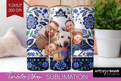 Folk Flowers Photo Tumbler PNG - Floral Picture Tumbler Wrap Product Image 1