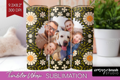 Folk Flowers Photo Tumbler PNG - Floral Picture Tumbler Wrap Product Image 1