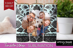 Folk Flowers Photo Tumbler PNG - Floral Picture Tumbler Wrap Product Image 1