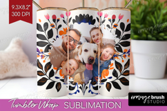 Folk Flowers Photo Tumbler PNG - Floral Picture Tumbler Wrap Product Image 1