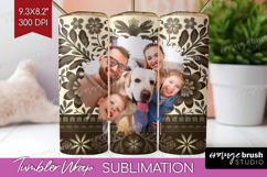 Folk Flowers Photo Tumbler PNG - Floral Picture Tumbler Wrap Product Image 1