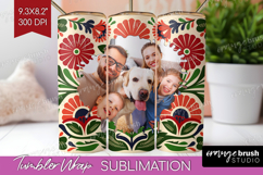 Folk Flowers Photo Tumbler PNG - Floral Picture Tumbler Wrap Product Image 1