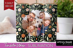 Folk Flowers Photo Tumbler PNG - Floral Picture Tumbler Wrap Product Image 1