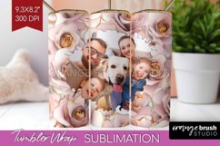 Rose Photo Tumbler PNG - Floral Picture Tumbler Wrap Product Image 1