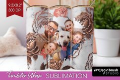 Rose Photo Tumbler PNG - Floral Picture Tumbler Wrap Product Image 1