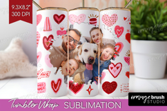 Heart Pattern Photo Tumbler PNG - Valentines Day Picture Product Image 1