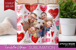 Heart Pattern Photo Tumbler PNG - Valentines Day Picture Product Image 1