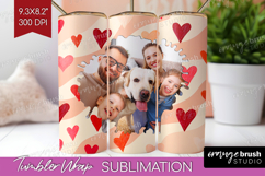 Heart Pattern Photo Tumbler PNG - Valentines Day Picture Product Image 1