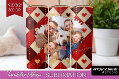 Heart Pattern Photo Tumbler PNG - Valentines Day Picture Product Image 1