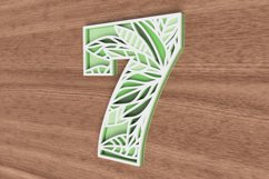 Layered Botanical Number Laser Cut File - Number 7 Product Image 3