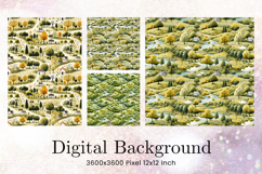 Mountain View Backgroud Wallpaper Pattern Digital Paper_7 Product Image 1