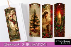 Vintage Christmas Bookmark - Retro Christmas Bookmarks PNG Product Image 1