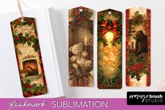Vintage Christmas Bookmark - Retro Christmas Bookmarks PNG Product Image 1