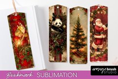 Vintage Christmas Bookmark - Retro Christmas Bookmarks PNG Product Image 1