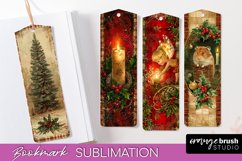 Vintage Christmas Bookmark - Retro Christmas Bookmarks PNG Product Image 1