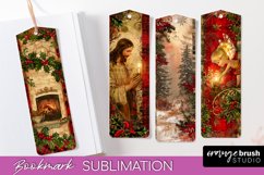 Vintage Christmas Bookmark - Retro Christmas Bookmarks PNG Product Image 1