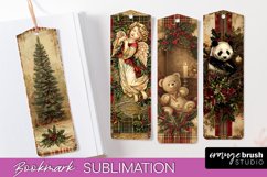 Vintage Christmas Bookmark - Retro Christmas Bookmarks PNG Product Image 1
