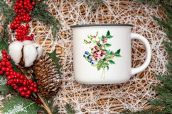 Christmas bouquets PNG clipart, Watercolor Flower bouquet Product Image 5