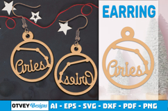 Zodiac Earring Lasercut | Earring Design Lasercut BUNDES 12 Product Image 2